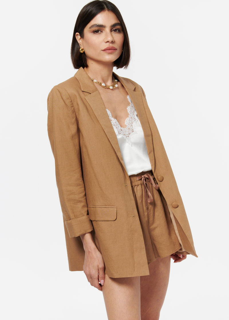 Owen Linen Blazer Butterscotch