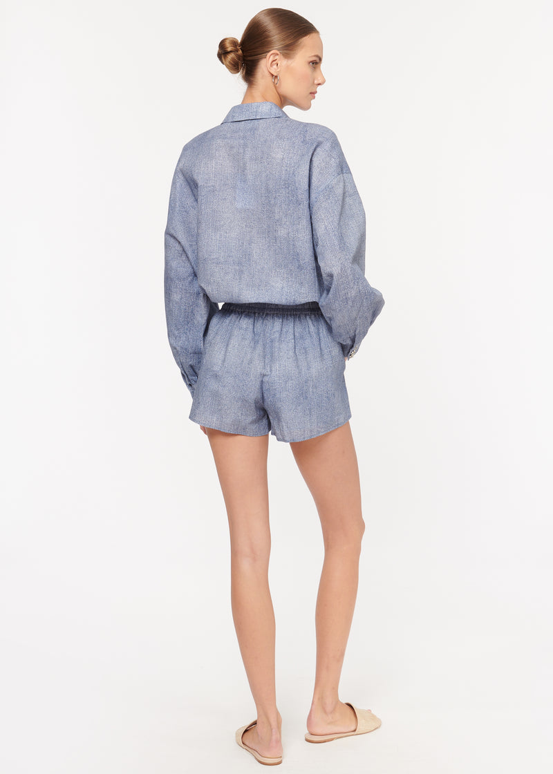 Jillian Linen Short Denim