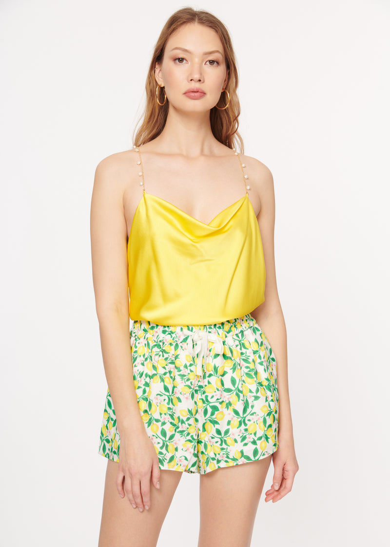 Jillian Linen Short Lemon