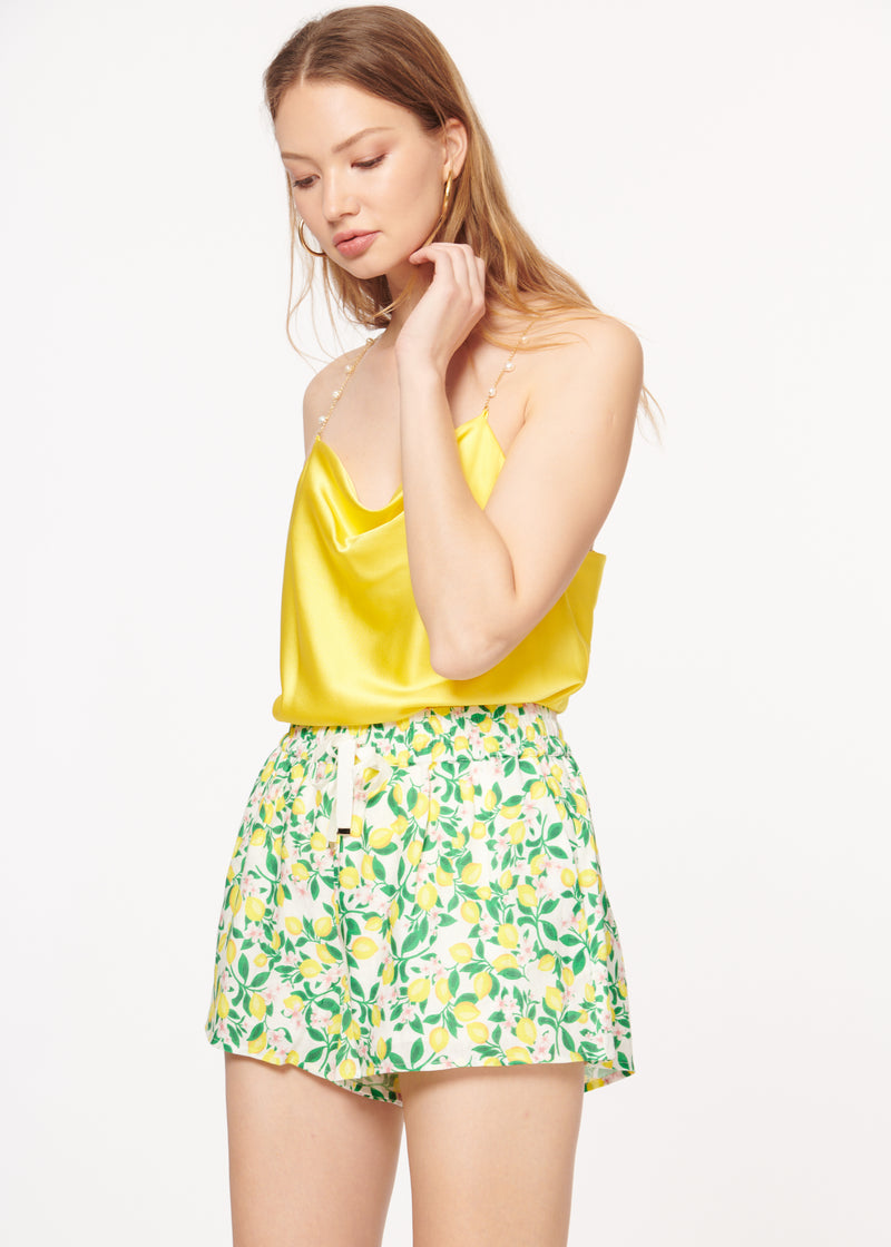 Jillian Linen Short Lemon