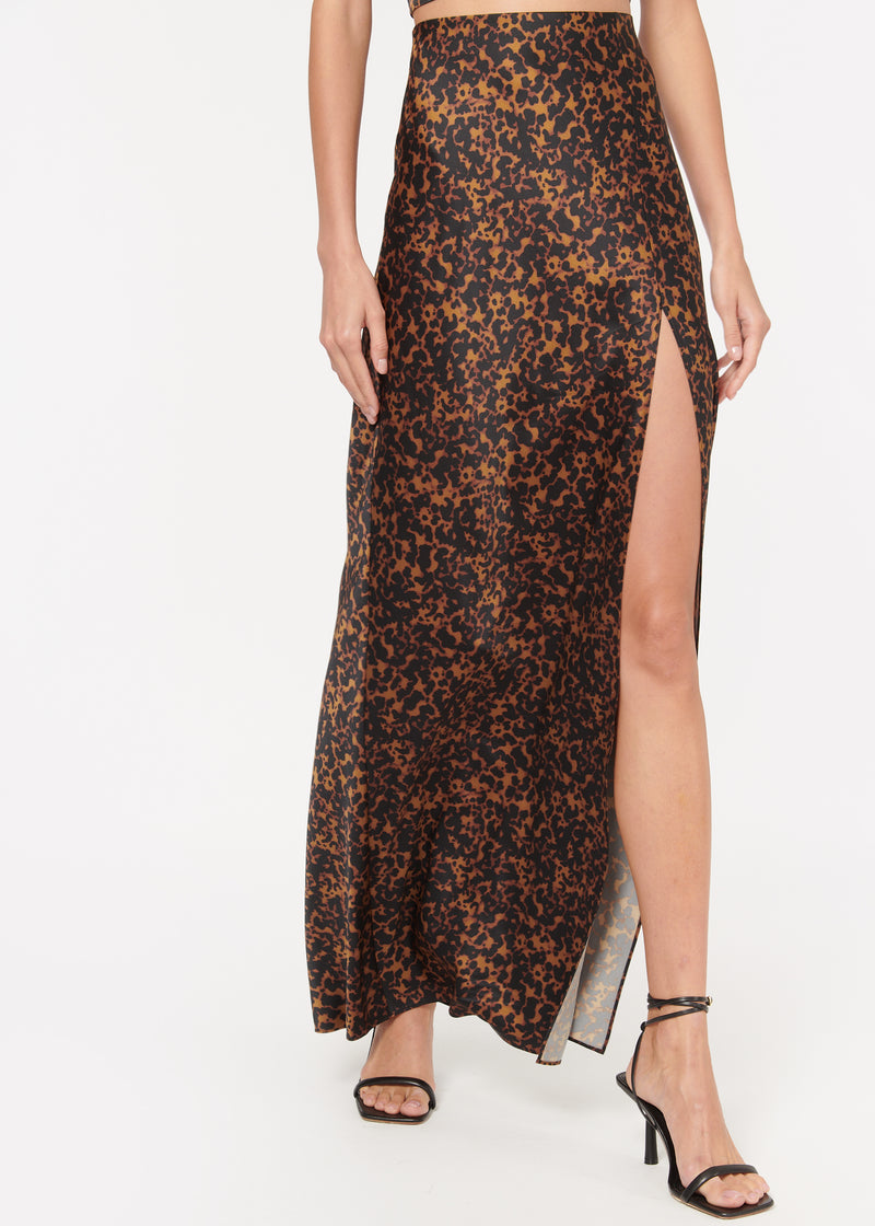Slit Skirt Tortoise Shell