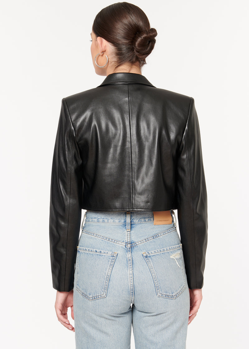 Ash Vegan Leather Jacket Black