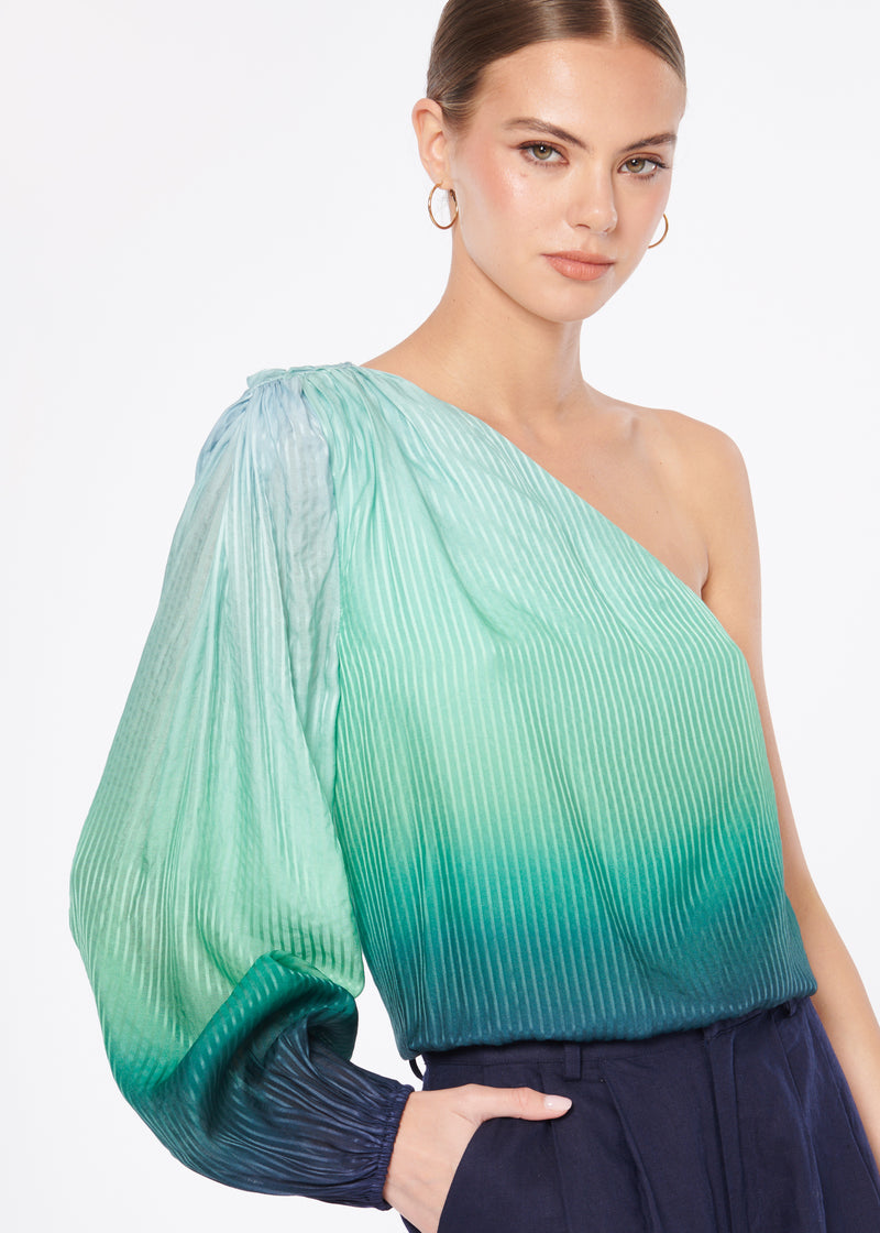 Lenore Top Turquoise Ombre